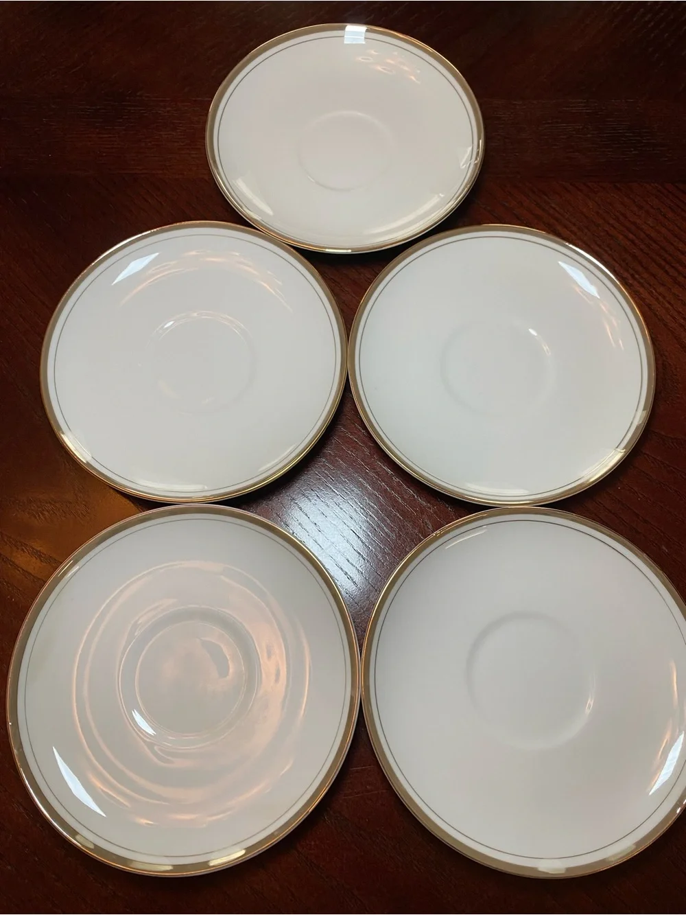 Royalton China Co Translucent Porcelain Fine China Set of 5 Saucers